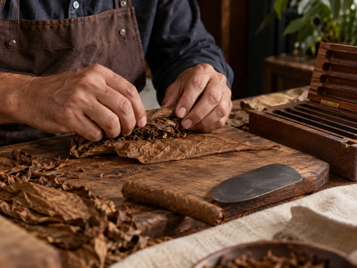 Manos preparando un bonche junto a un molde de madera.