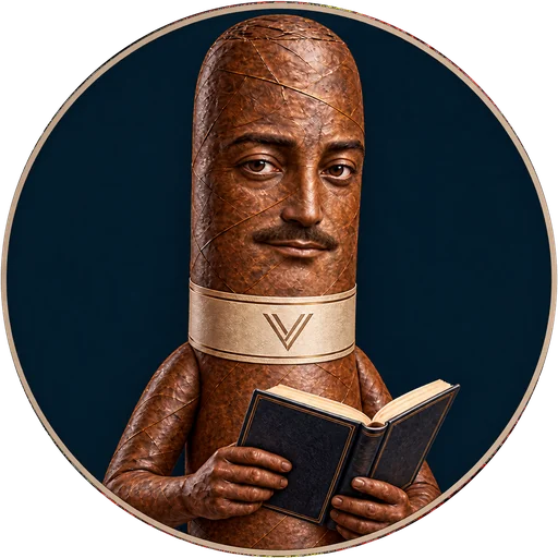 Vito, el curador de Vitolarium, con un libro abierto en las manos.